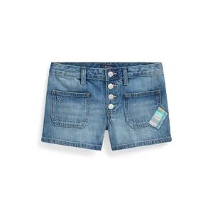 Polo Ralph Lauren Girls Patchwork Cotton Denim‎ Shorts Size 12 NEW